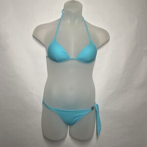 Cia.Maritima Bikini Brazilian 2-pc Women S Turquoise Jeweled Heart Cheeky